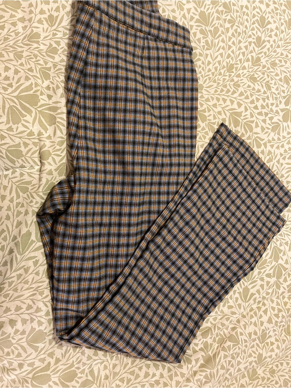 Urban Outfitters womens Plaid Dress Pants in Blue and Brown